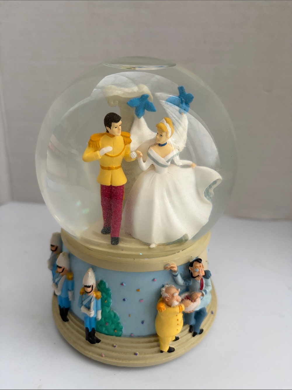 Disney Cinderella and Prince Snow Globe - White, Yellow, Blue